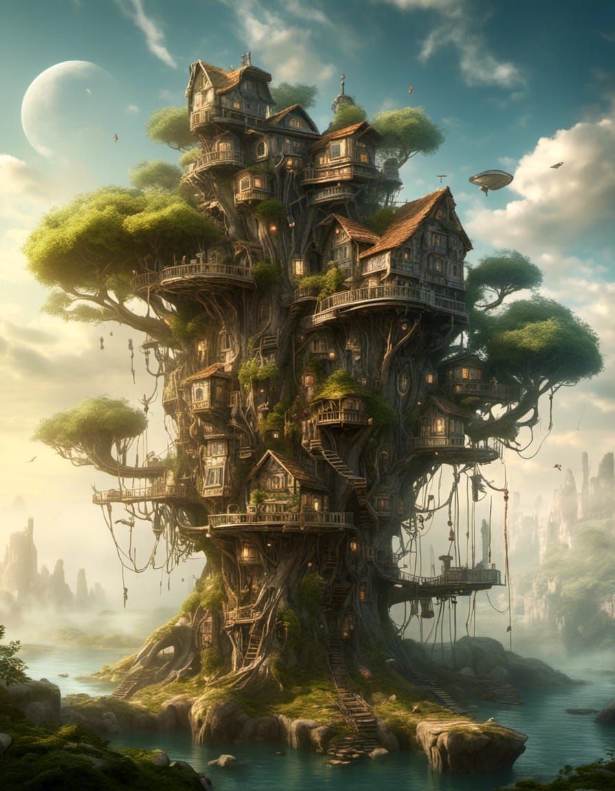 TechFantasy Metropolis Treehouse in HDR