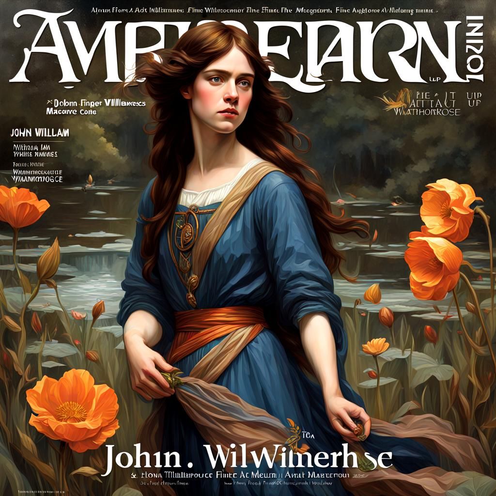 Fine Art America Magazine Cover in Pre-Raphaelite Style