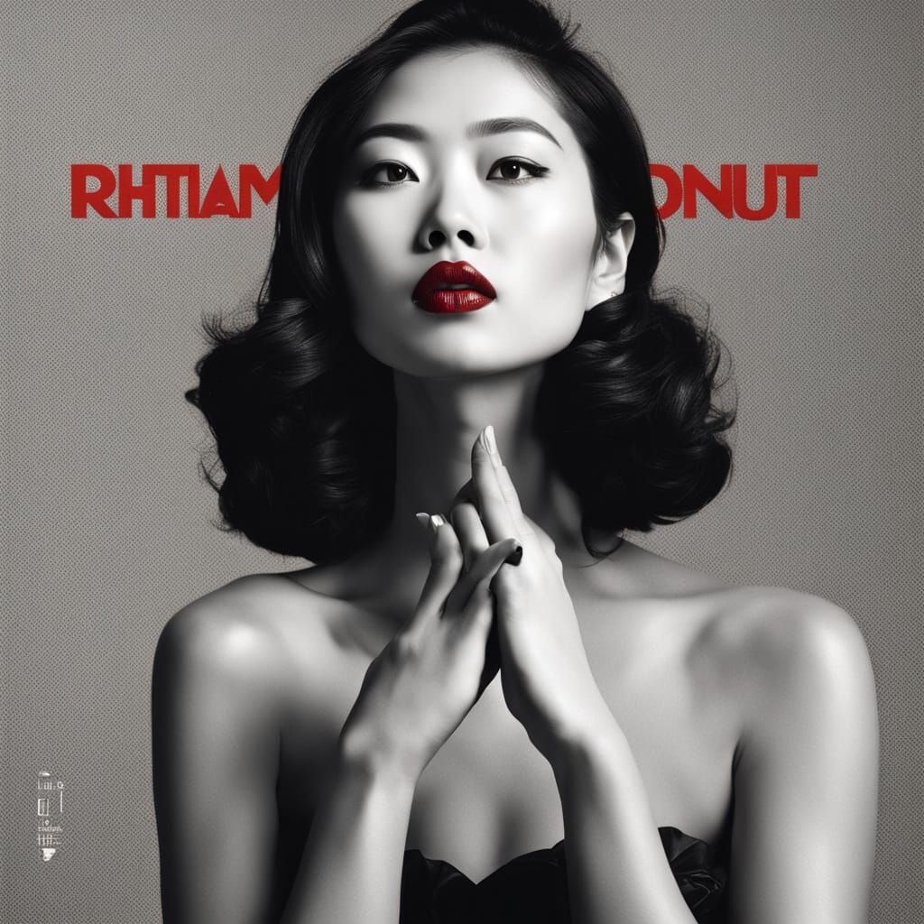 Dramatic Noir Portrait of a Beautiful Chinese Woman