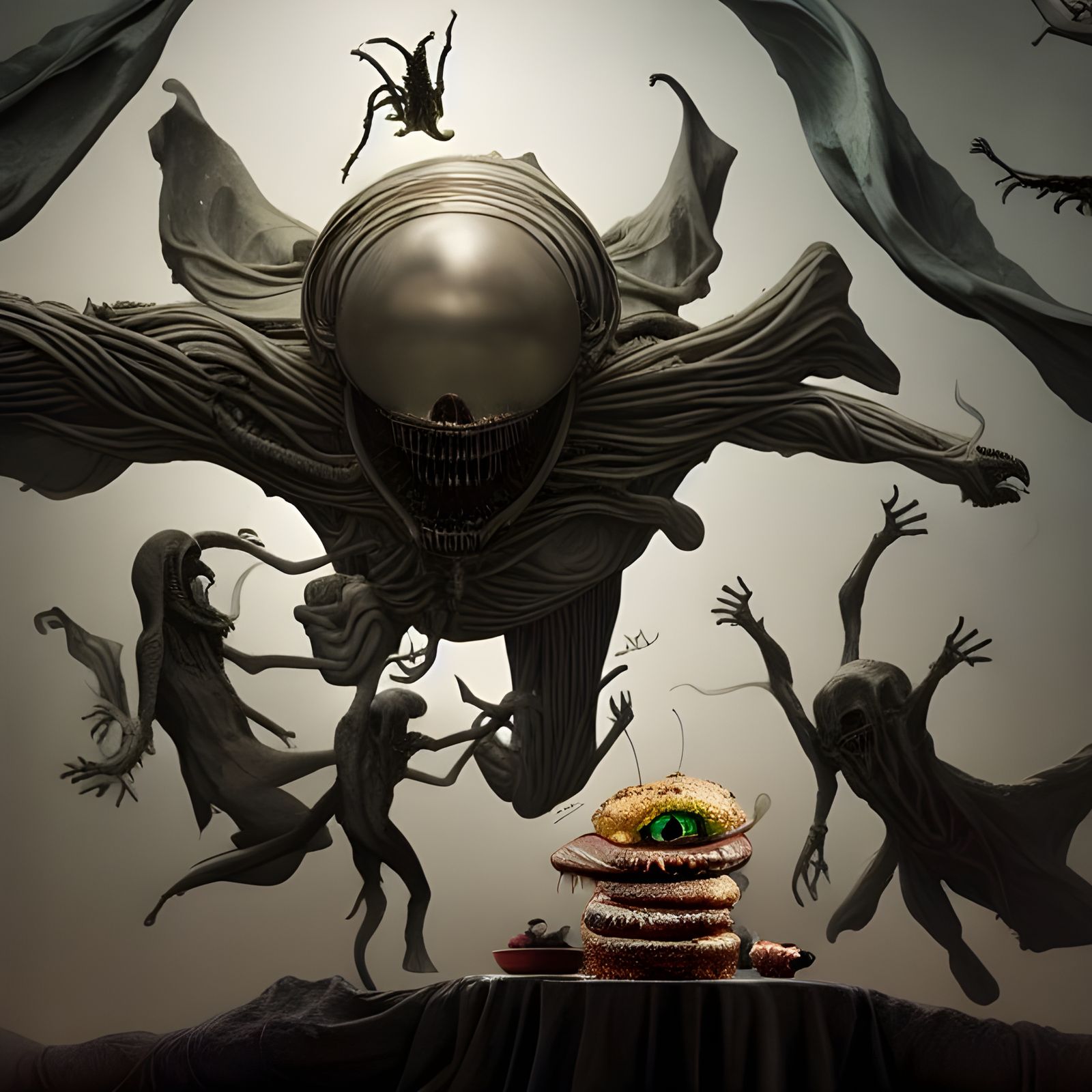 Dreamlike Feast of Futuristic Beings in High Detail