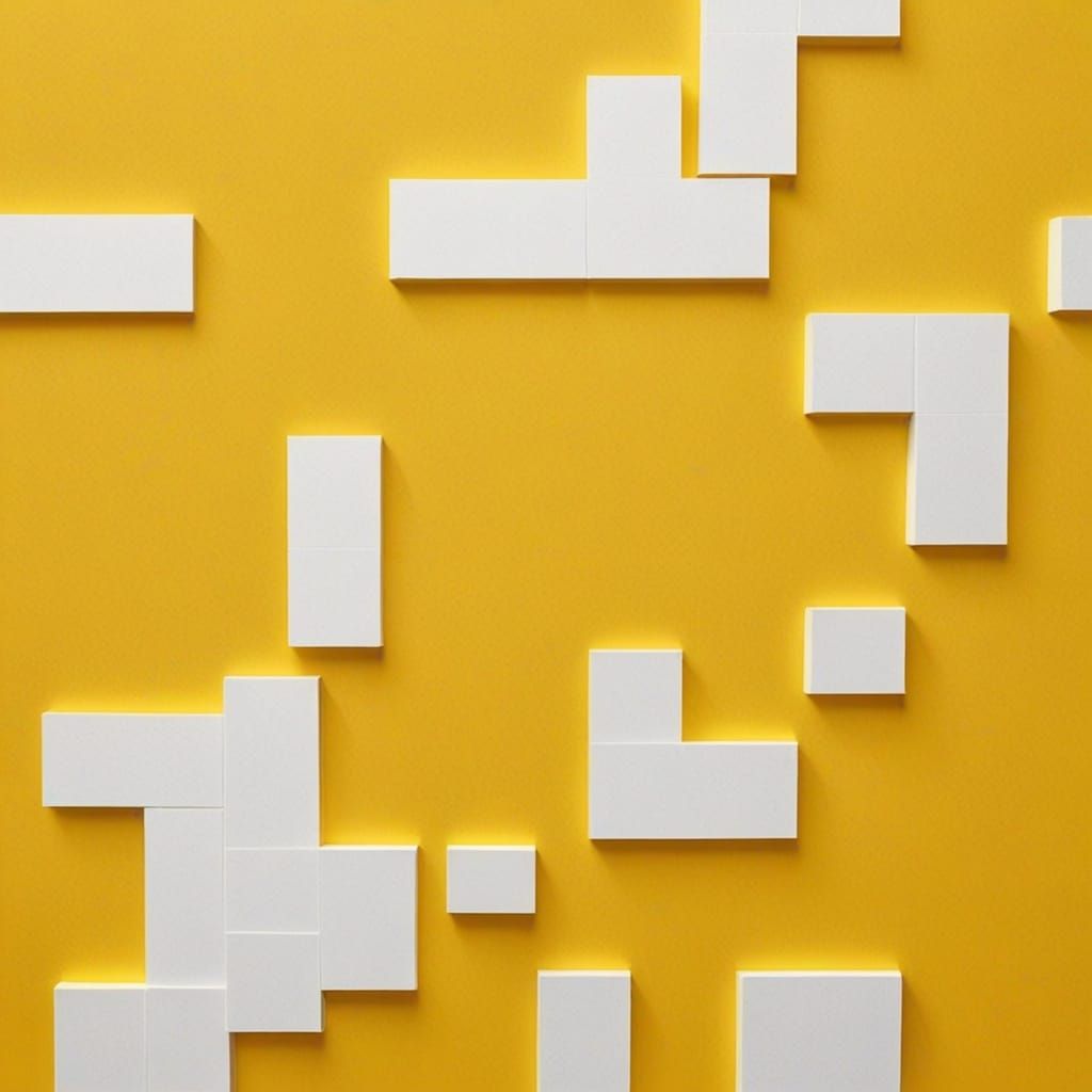 Vibrant Yellow Minimalist Design with Negative Space