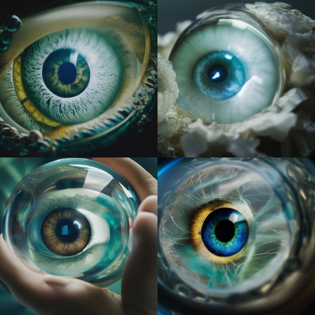 Ethereal Eye Encased in Glass Boxes