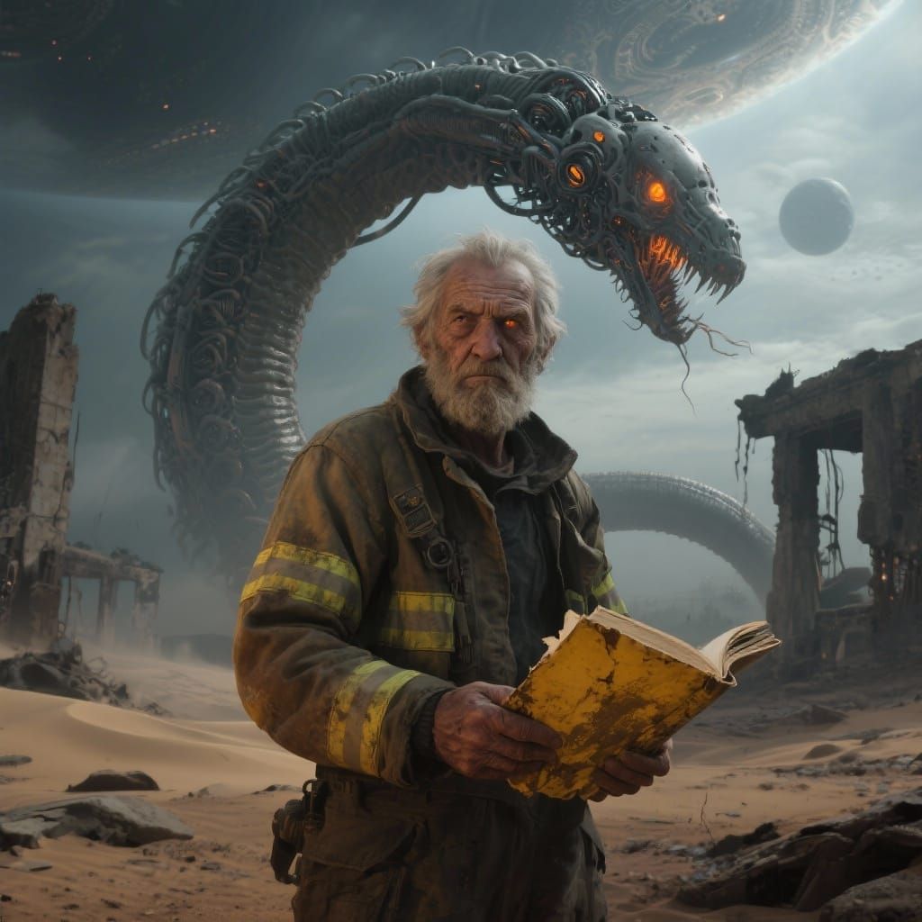 Angry man wants to read a book