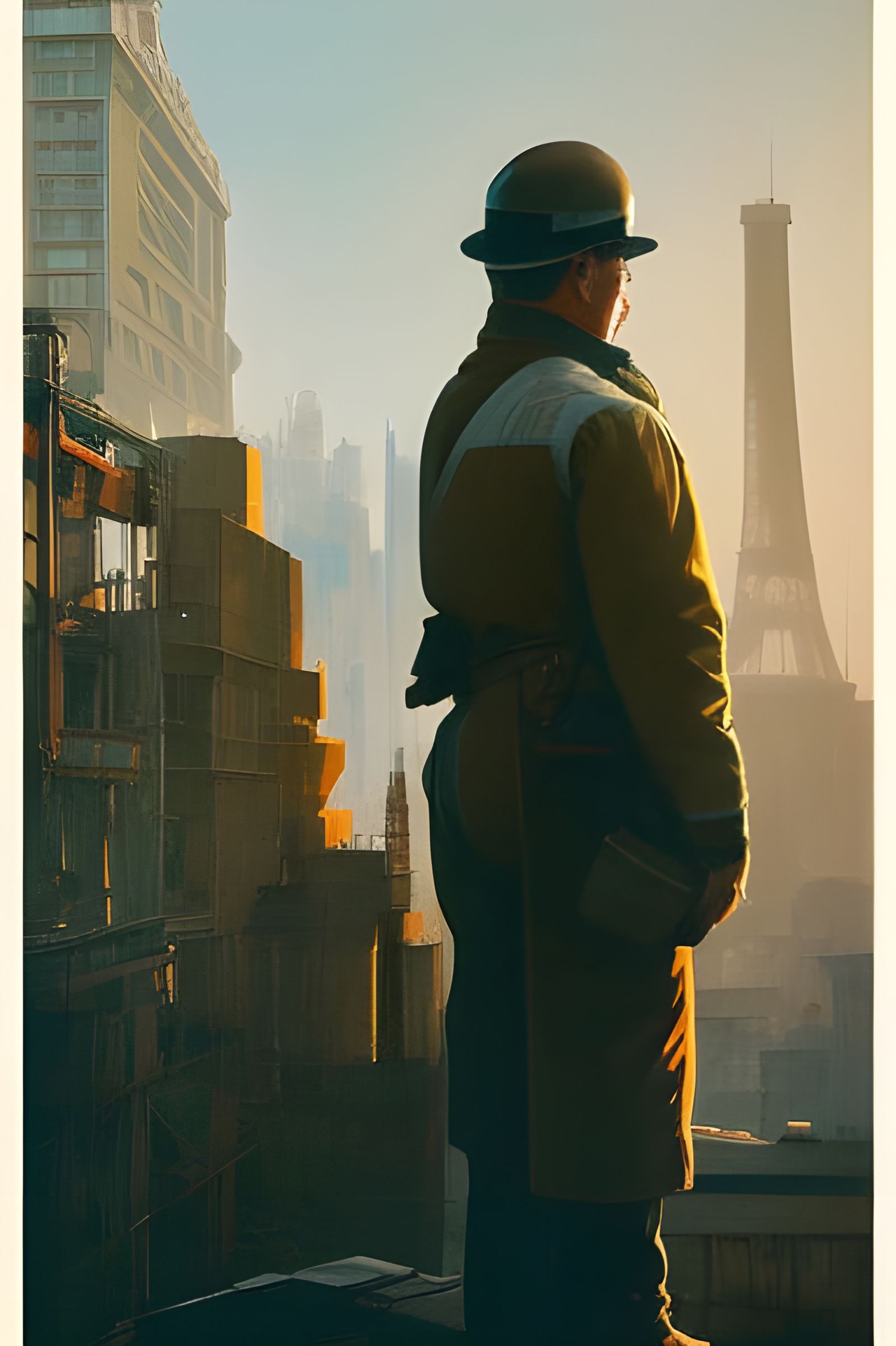 Vintage Style Construction Worker Portrait