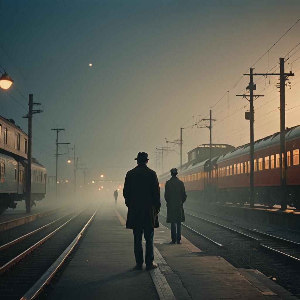Empty Train Station in Cinematic Style
