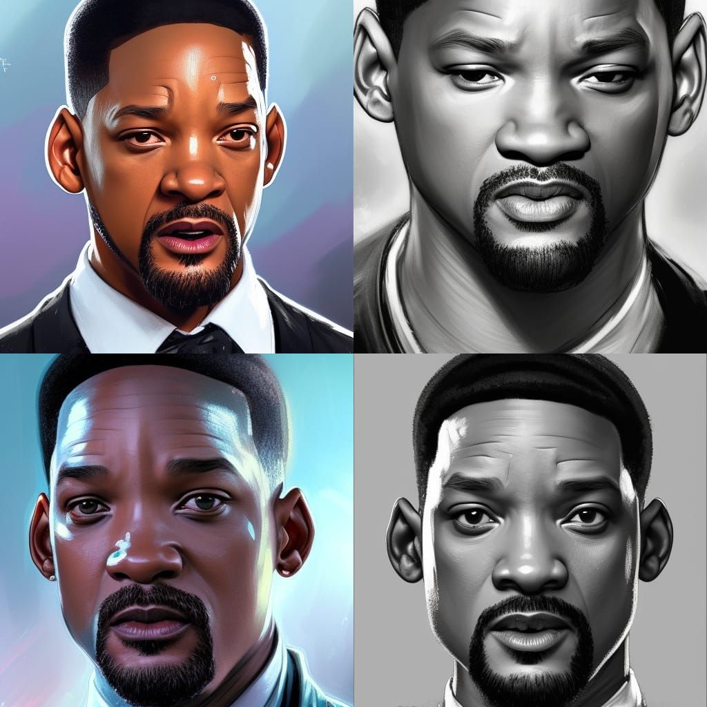 Will Smith as Agent J: Hyperdetailed Portrait