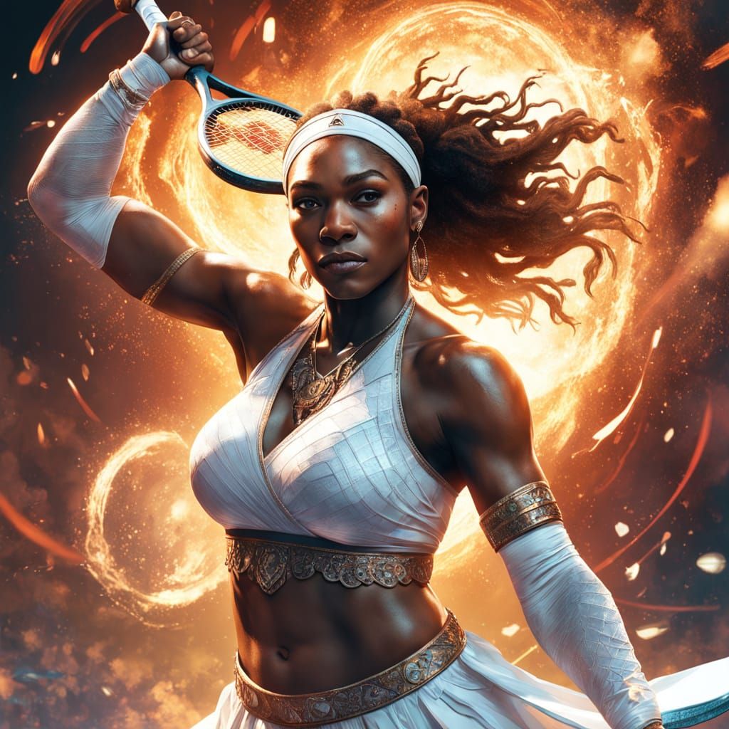 Serena Williams as Belly Dancer: Digital Concept Art