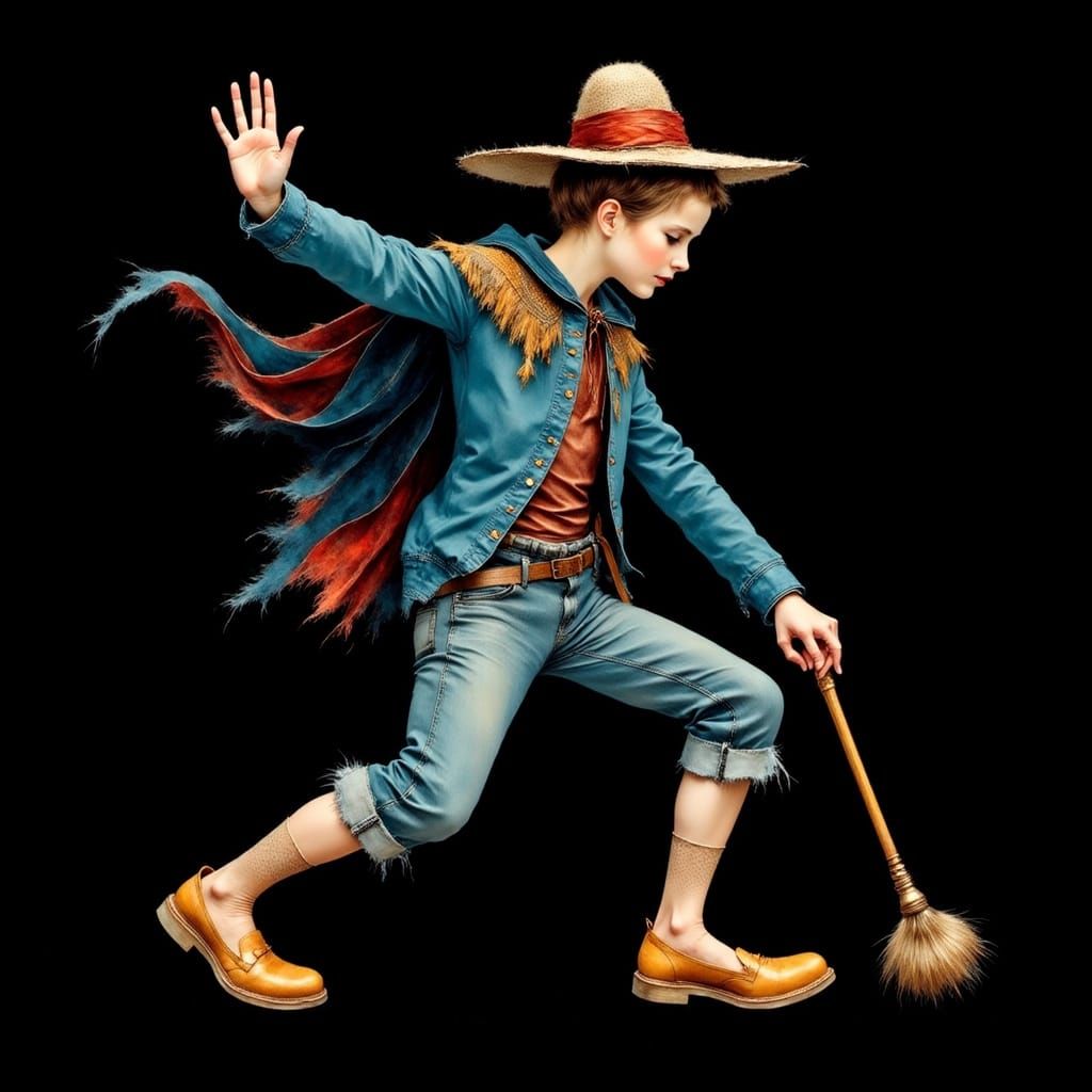 A Lone Figure Contemplates Existential Truths in a Mysteriou...