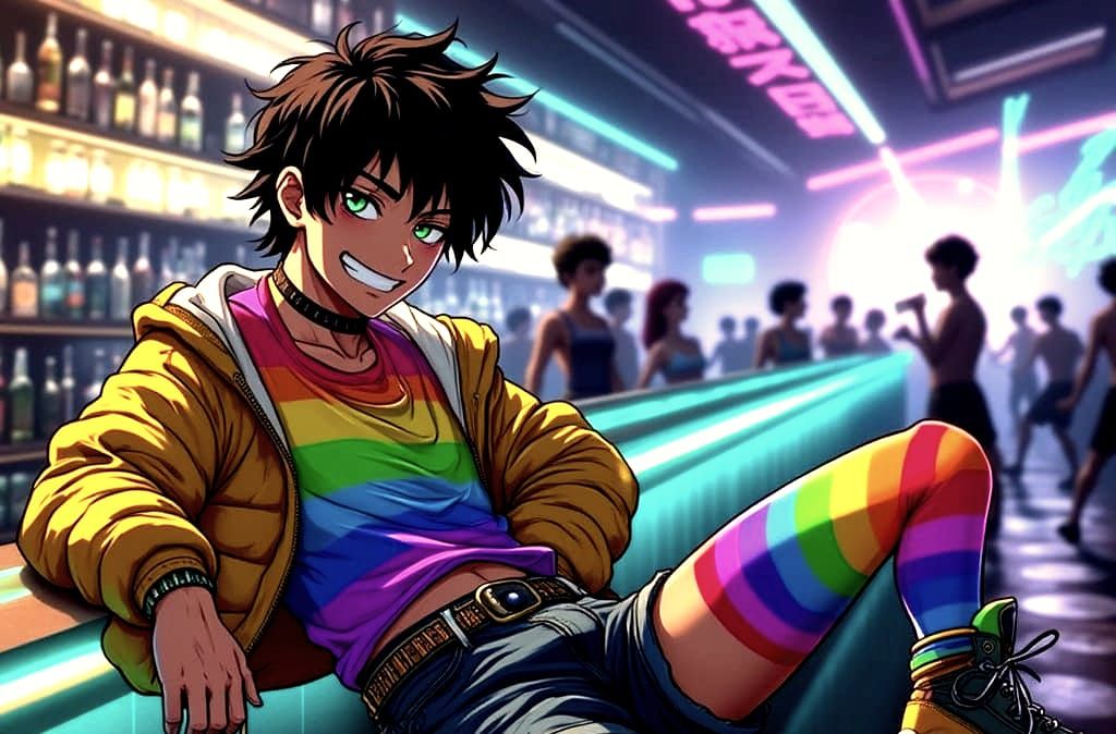 Anime Man in Gay Nightclub