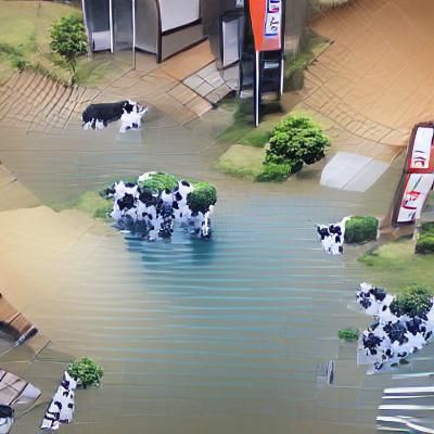 Japan Flooded with Cows: A Whimsical Disaster