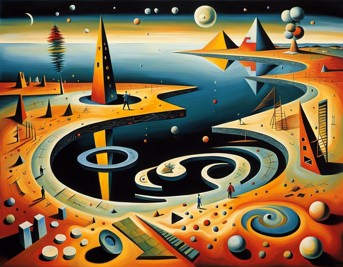 Surreal Landscape After Math War, Kadinsky Style
