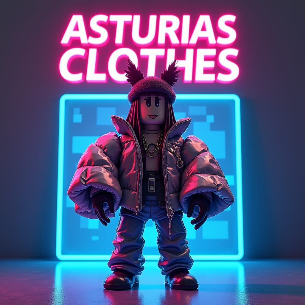 Roblox Game Inspired Asturias Clothes in Pixelated Style