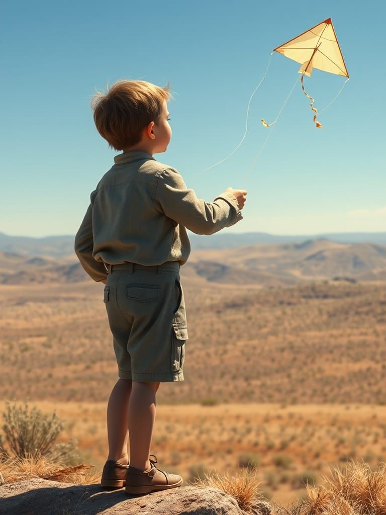 Boy with a kite