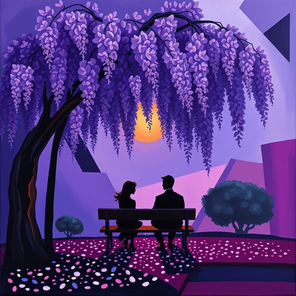 Conversation under a tree.