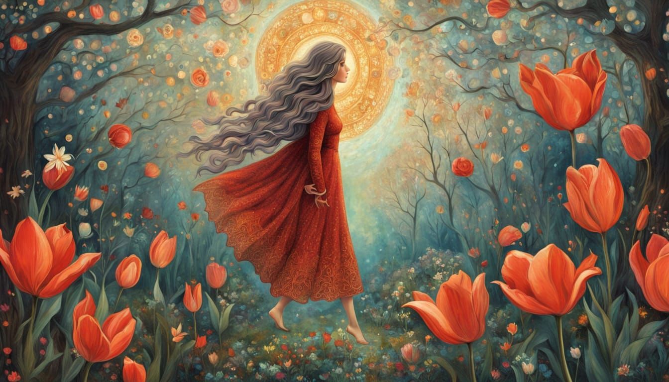 Flower Goddess Rises in Whimsical Splendor