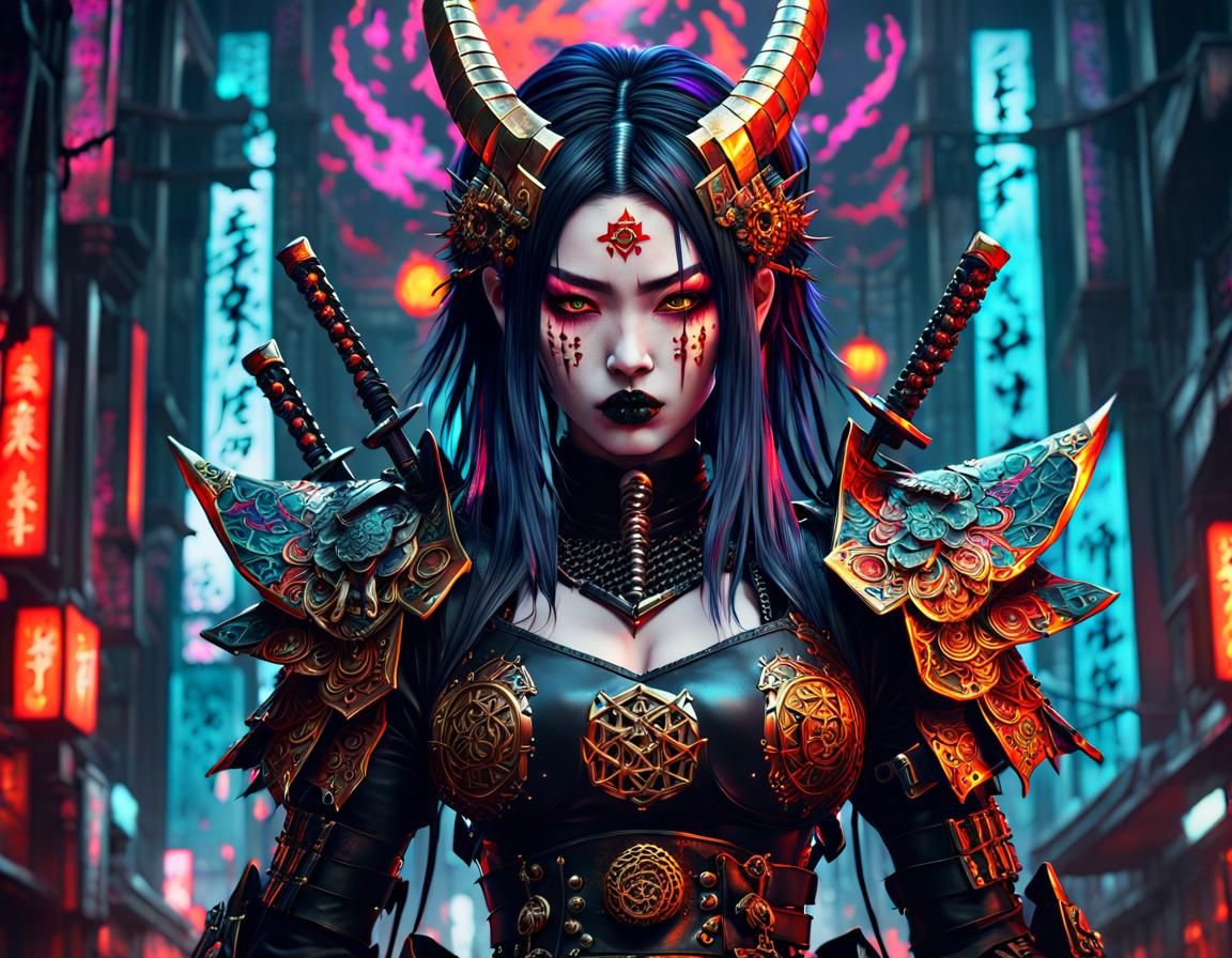 3 SWORD DEMON WARRIOR COSPLAYER