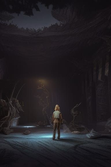 UFO Arrival with Dynamic Lighting, Digital Art