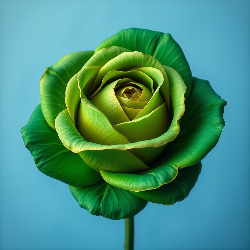 Emerald Rose in Dreamy, Ethereal Light