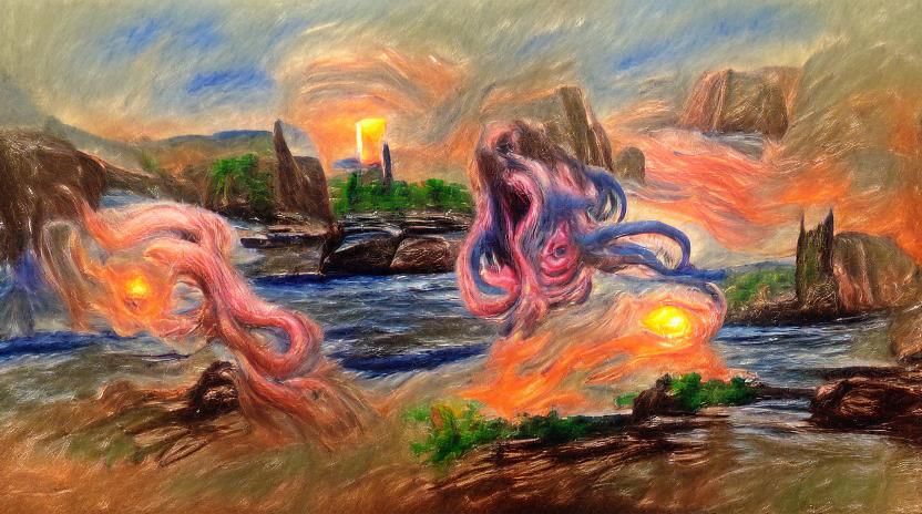 Eldritch Frustration in Hudson River School Style