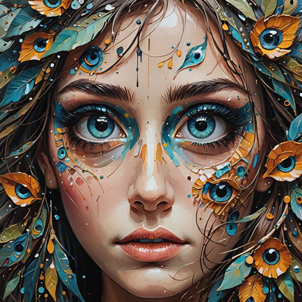 Detailed Portrait of Human Eyes with Emotional Detail