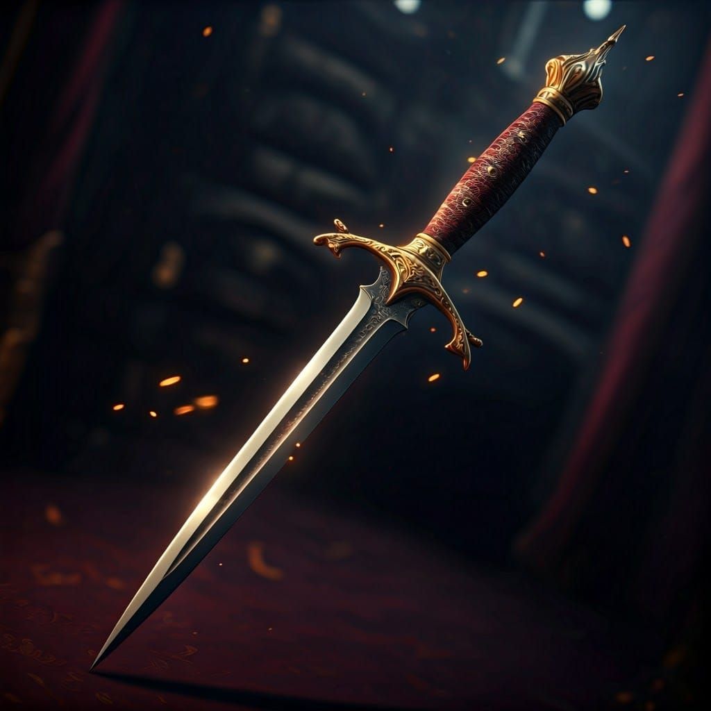 Majestic Stiletto Dagger Inspired by Renaissance Masters