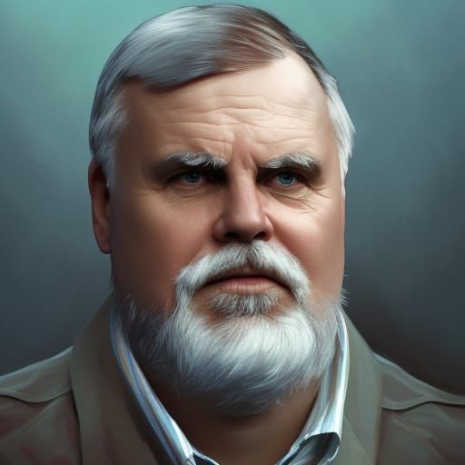Detailed Portrait of Cliff Clavin by Rutkowski and Mucha