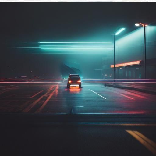 Biker Silhouette at Dusk on Winding Road