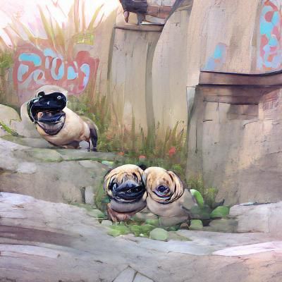 AI Generated Image of Pug Dog