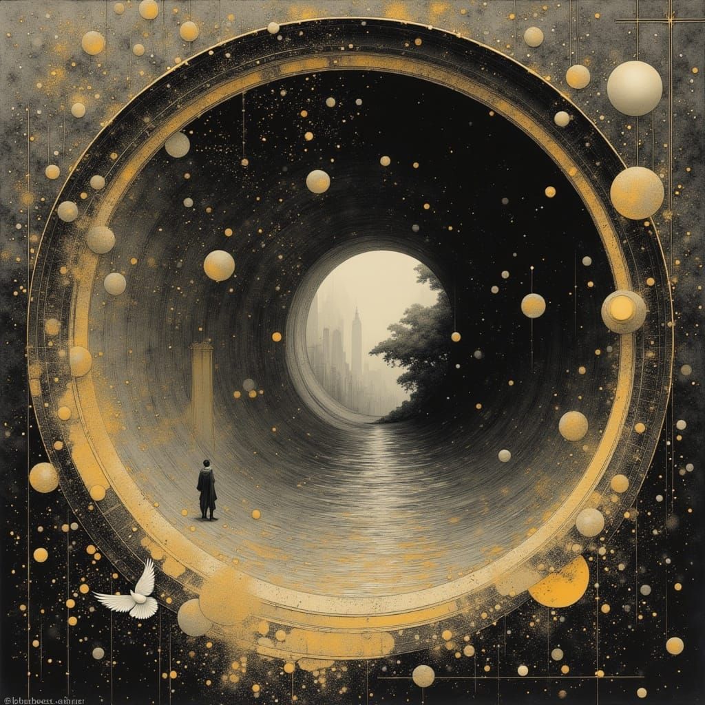 Sensual Fog: Ruby Ring in Vaporwave Style