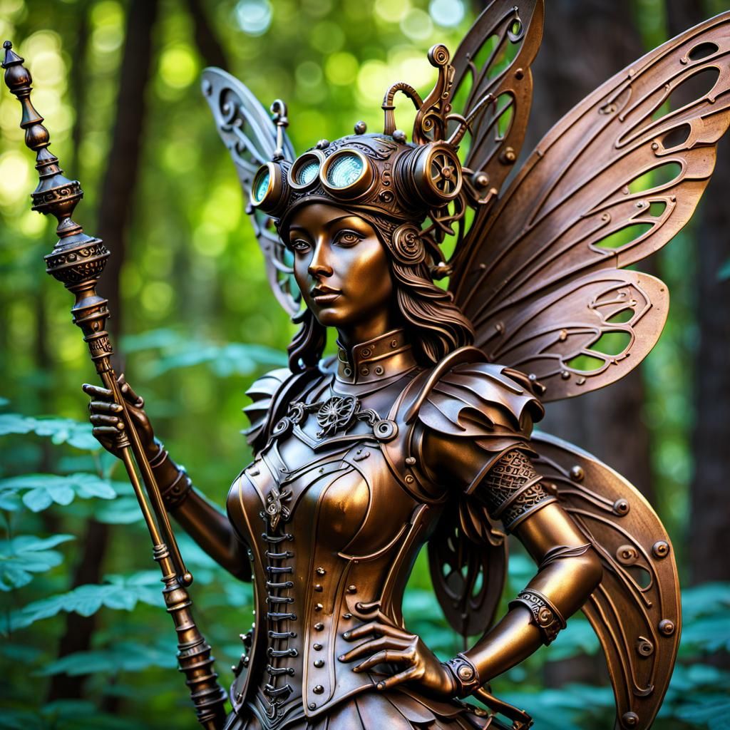 Steampunk Fairy Medal Statue