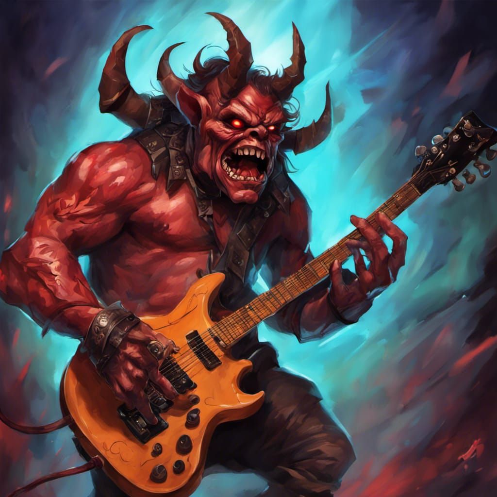 Demon Jack Black Shreds Bladed Guitar