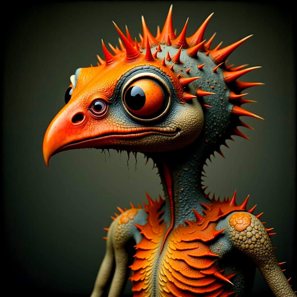 A Quirky Fantastical Bird-like Creature
