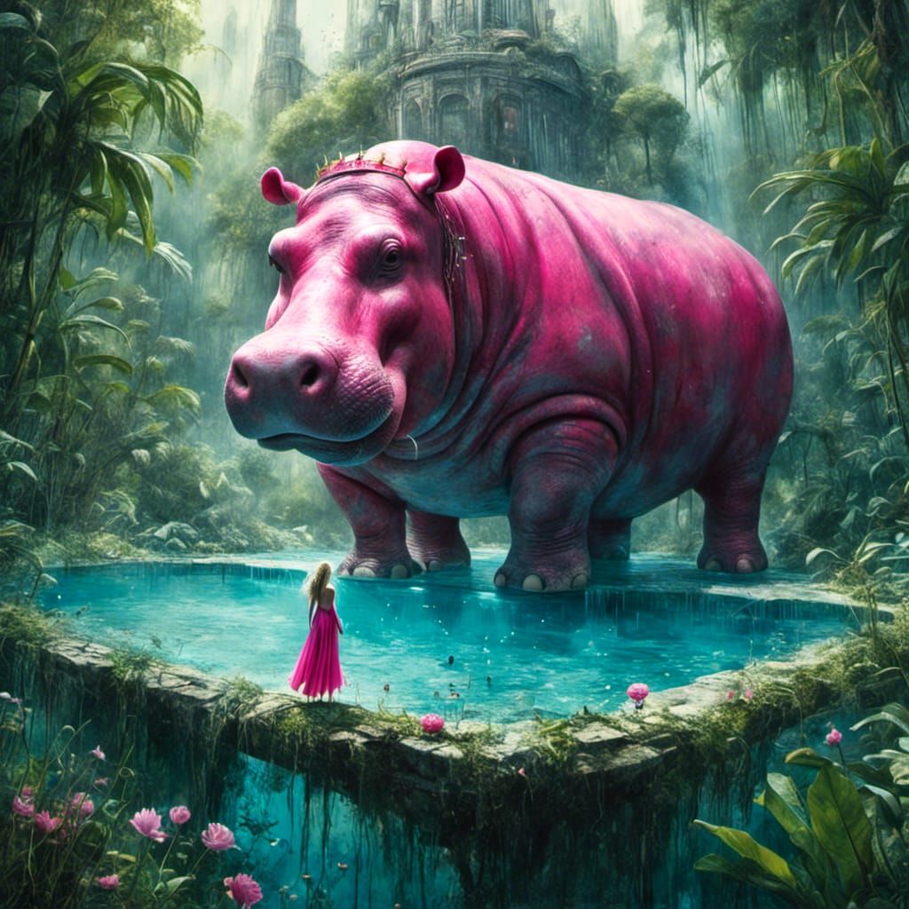 world of pink hippo