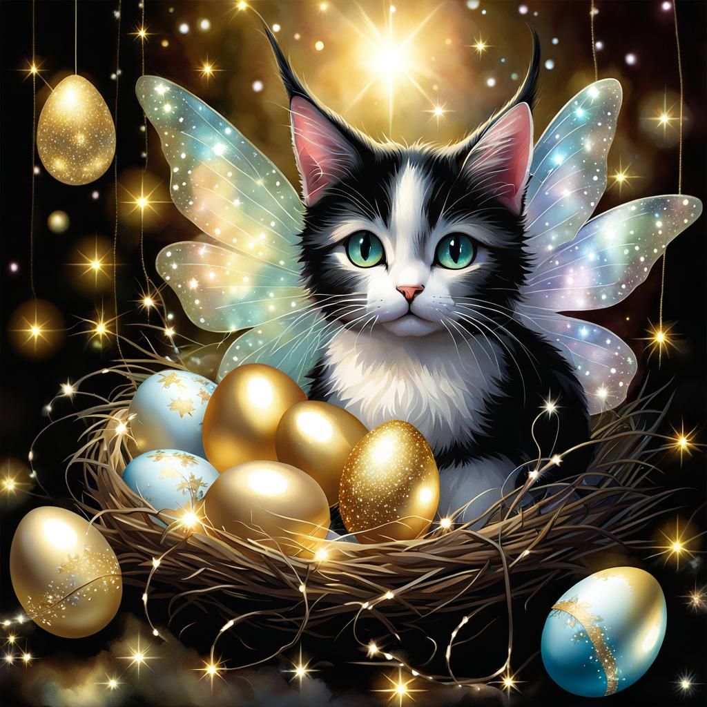 Sparkly Fairy dust fairy lights glitter sparkling shimmering glitter Easter eggs Stipple fuzzy texture Sparkle fairy lig...