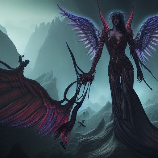Demonic Angel Fantasy Concept Art