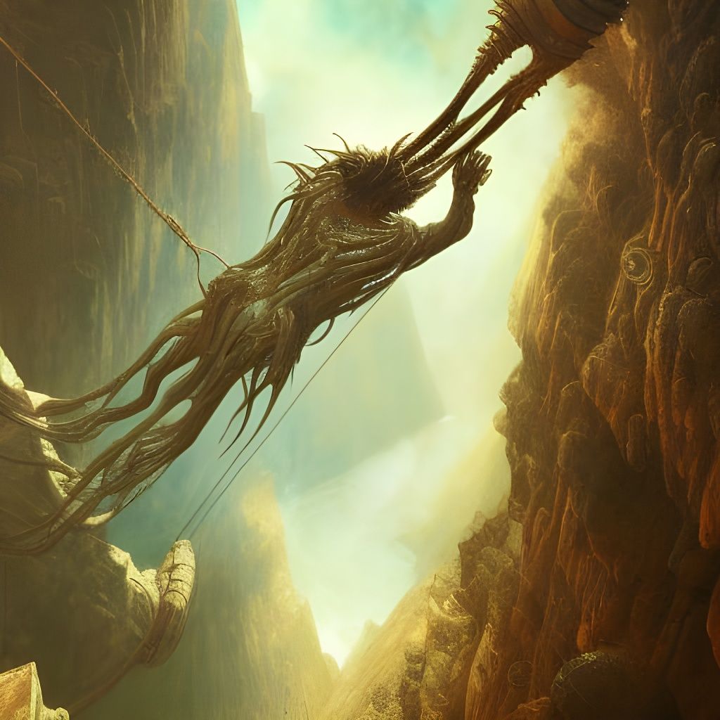 Bungee Jump into Abyss: Epic, Detailed Horror