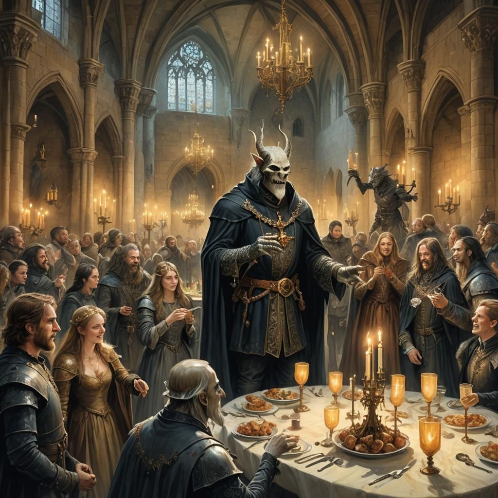Monsters' Medieval Party in Gothic Castle