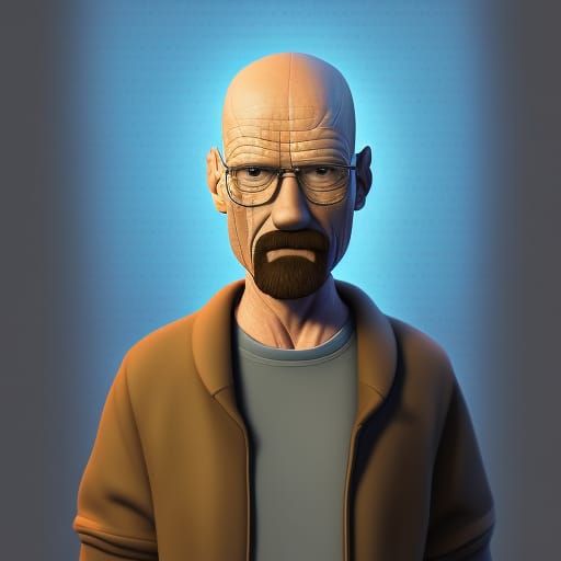 Walter White Making Meth: Pixar Style 3D Art
