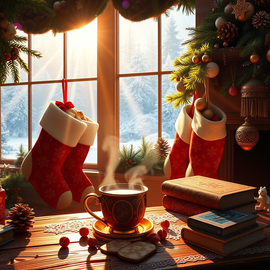 Cozy Winter Wonderland Morning Scene