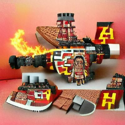 Aztec Heavy Fireship Digital Rendering