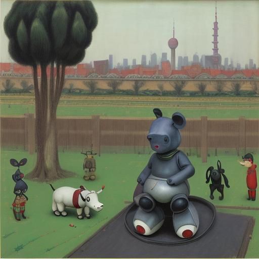 Shanghai Robots in the Style of Old Masters