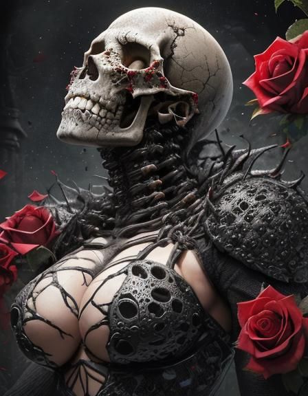 Skull 💀 Roses