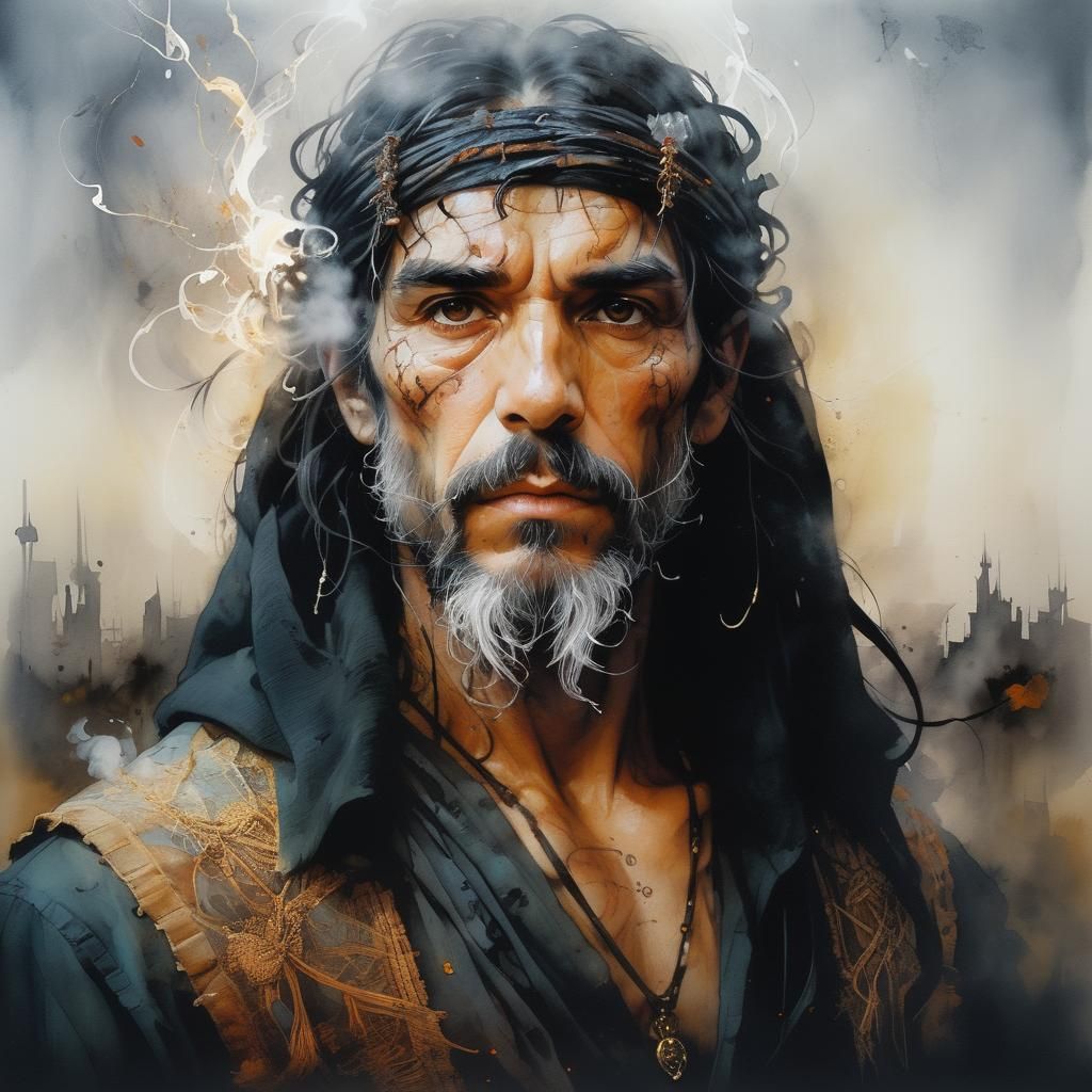 Dramatic Spaniard Portrait in Dark Fantasy Style