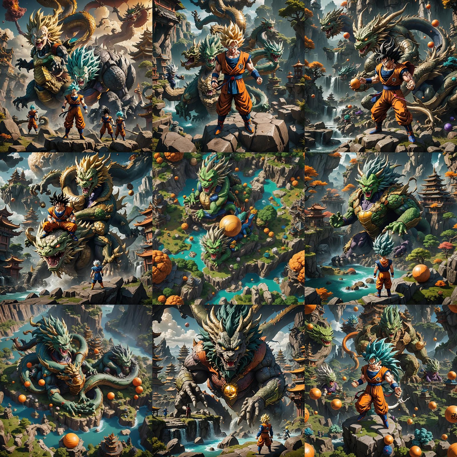 Detailed Dragon Ball Matte Painting in 8k