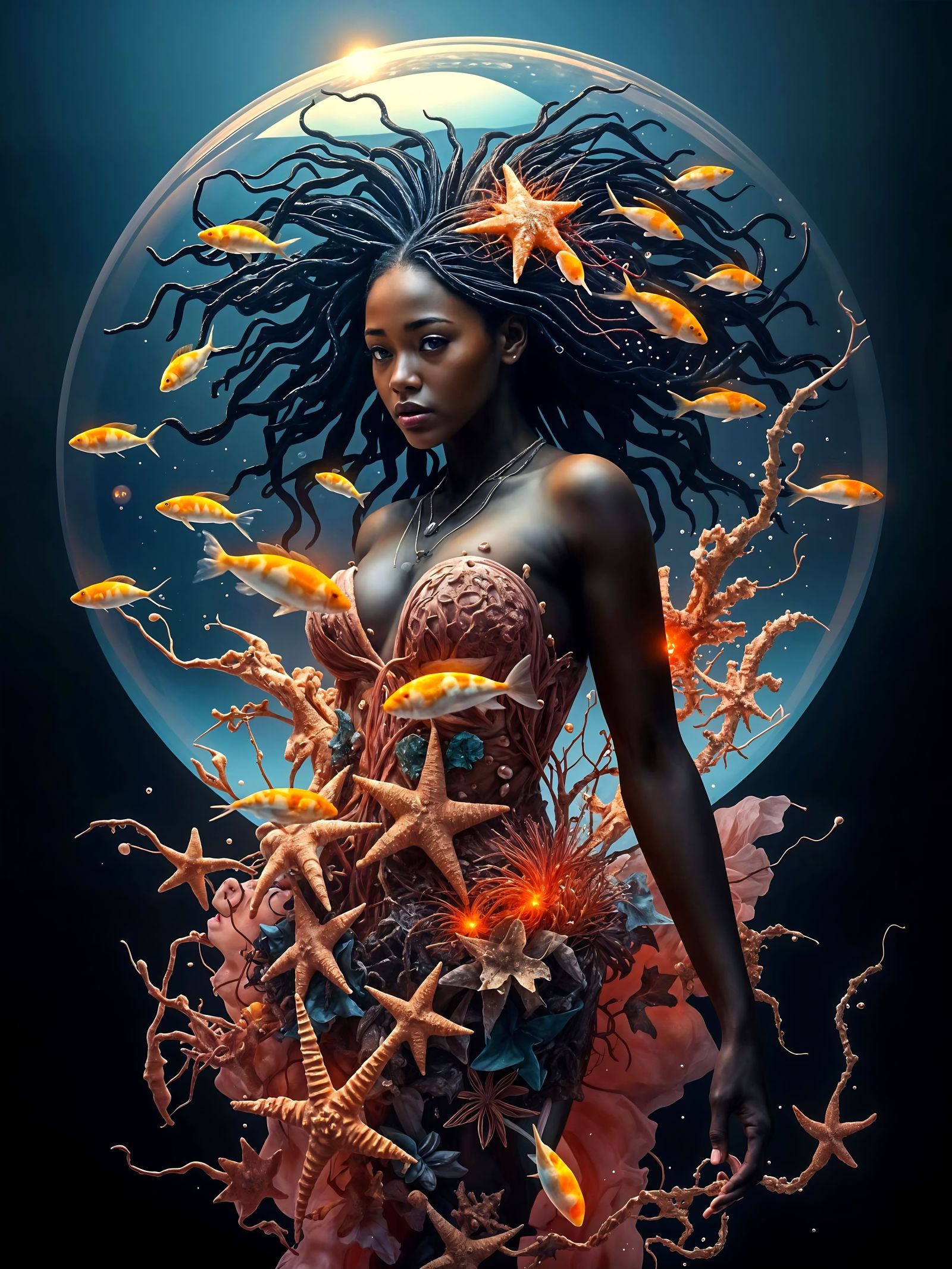 Water Woman: Surreal Afrofuturist Dark Fantasy