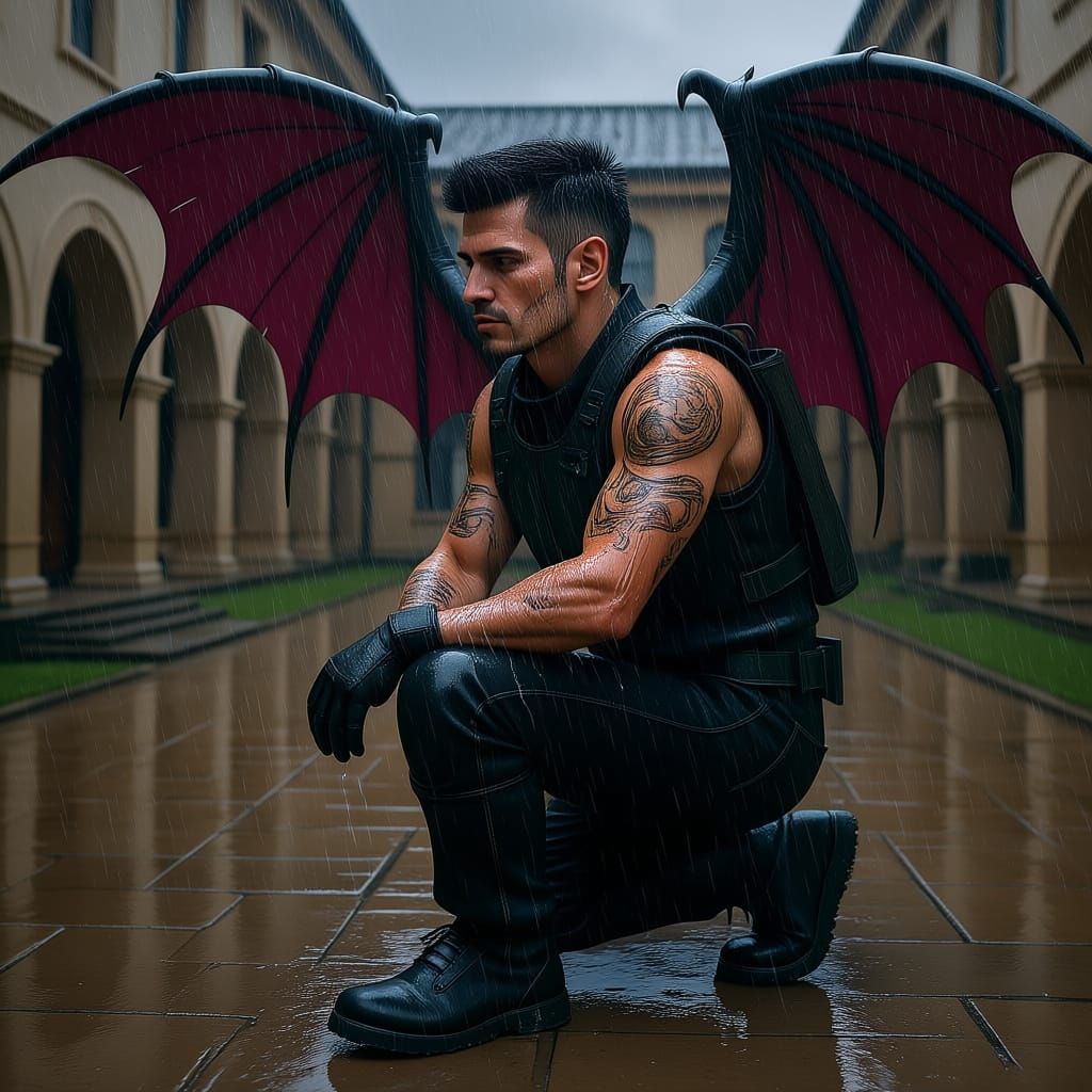 God-Like High Lord Rhysand with Violet Eyes and Black Wings