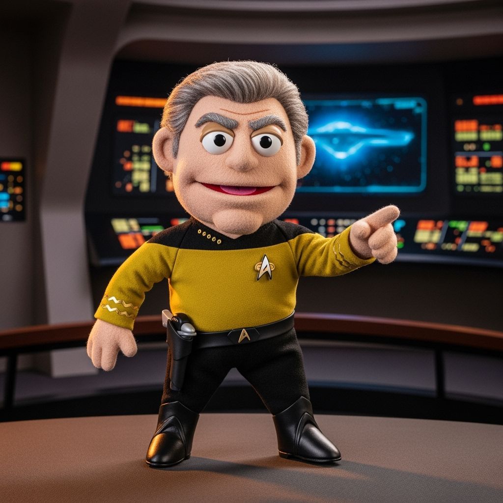 Captain Kirk Muppet Caricature Portrait