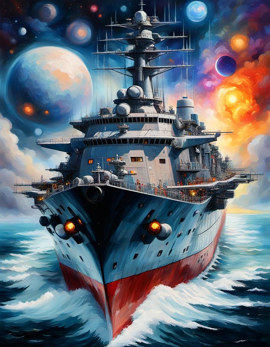 1965 Warship in Candy Art Style