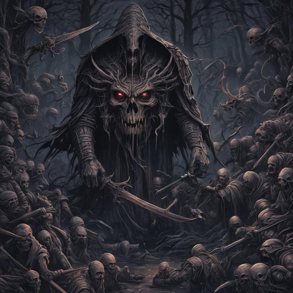 Dark Fantasy Landscape in Grimdark Style