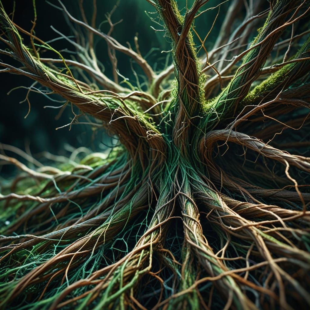 Hyperrealistic Thread Veins in Macro Photography